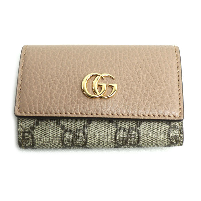 GUCCI グッチ ダブルG バイカラー キーケース キーケース ピンク ベージュ 456118 レディース【中古】【美品】