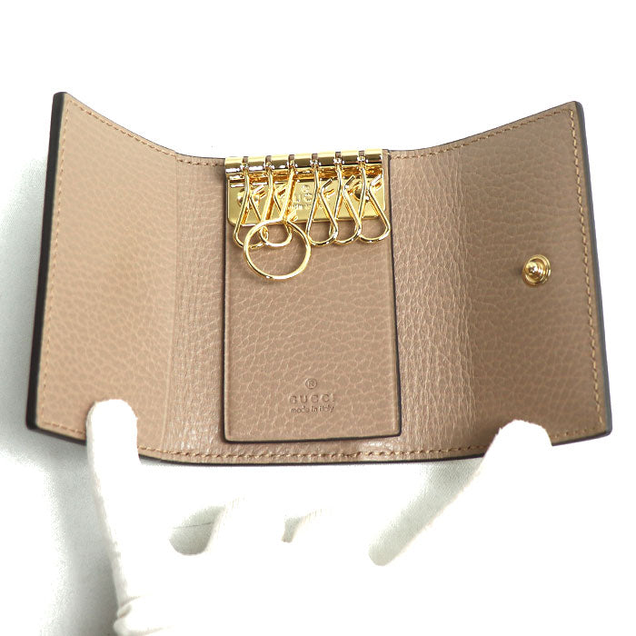 GUCCI グッチ ダブルG バイカラー キーケース キーケース ピンク ベージュ 456118 レディース【中古】【美品】