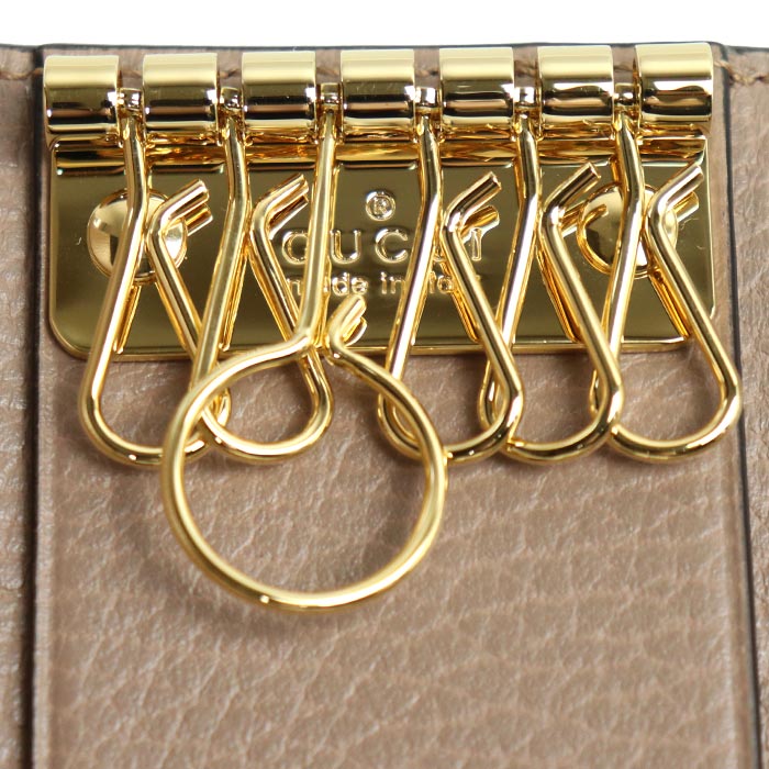 GUCCI グッチ ダブルG バイカラー キーケース キーケース ピンク ベージュ 456118 レディース【中古】【美品】