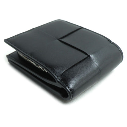 BOTTEGAVENETA ボッテガヴェネタ スモール カセット 二つ折りファスナーウォレット 二つ折り財布 ブラック 819207VBWD28803 メンズ【中古】【美品】