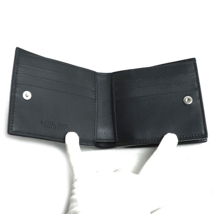 BOTTEGAVENETA ボッテガヴェネタ スモール カセット 二つ折りファスナーウォレット 二つ折り財布 ブラック 819207VBWD28803 メンズ【中古】【美品】