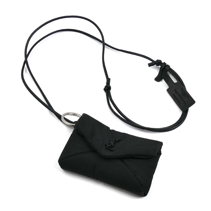 SAINT LAURENT サンローラン カサンドラ ミニ エンベロープ ポーチ ブラック 797979 FADKQ 1000 レディース【中古】【美品】