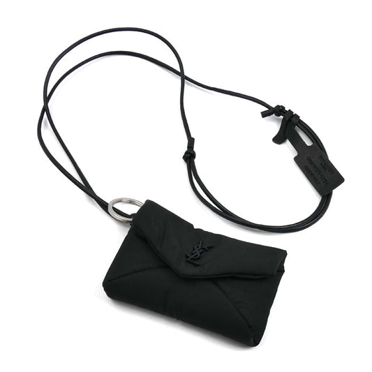 SAINT LAURENT サンローラン カサンドラ ミニ エンベロープ ポーチ ブラック 797979 FADKQ 1000 レディース【中古】【美品】