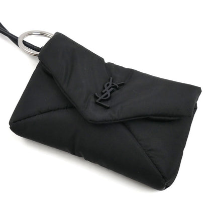 SAINT LAURENT サンローラン カサンドラ ミニ エンベロープ ポーチ ブラック 797979 FADKQ 1000 レディース【中古】【美品】