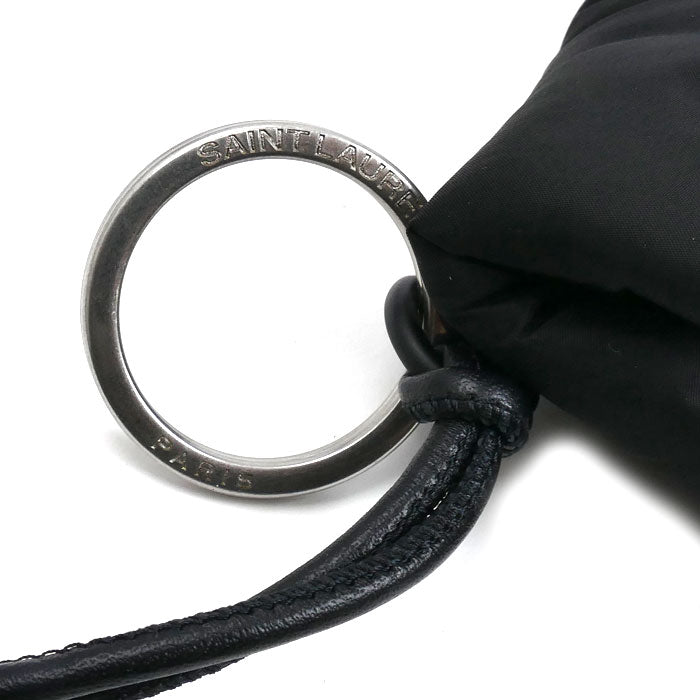 SAINT LAURENT サンローラン カサンドラ ミニ エンベロープ ポーチ ブラック 797979 FADKQ 1000 レディース【中古】【美品】