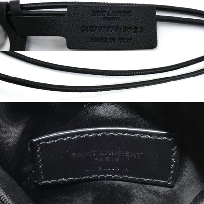 SAINT LAURENT サンローラン カサンドラ ミニ エンベロープ ポーチ ブラック 797979 FADKQ 1000 レディース【中古】【美品】