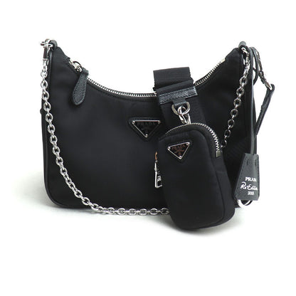 PRADA プラダ Re-Edition 2005 Re-Nylon バッグ 2Wayショルダーバッグ ブラック 1BH204 レディース【中古】