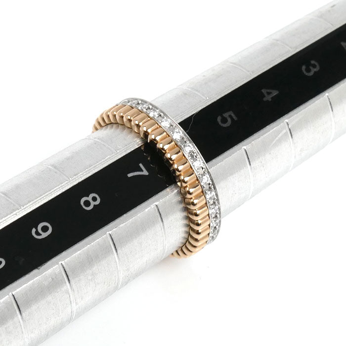 Boucheron ブシュロン K18PG/WG キャトル ラディアント ハーフ フルパヴェ リング・指輪 JAL00248 ダイヤモンド 6号 46 3.0g レディース【中古】【美品】