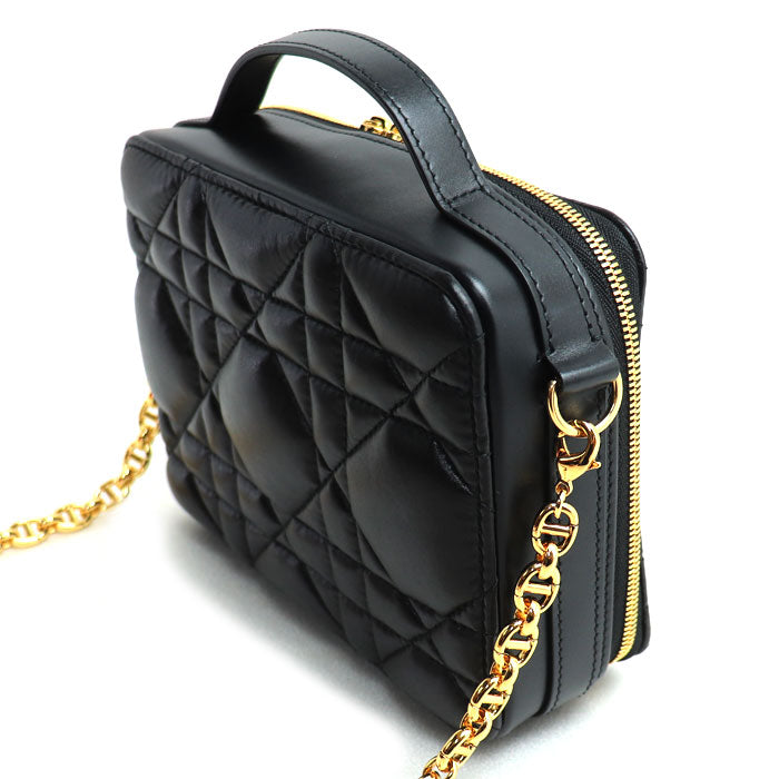 Dior ディオール マクロカナージュ カロ ボックスバッグ 2Wayショルダーバッグ ブラック S5140UNGX_M900 レディース【中古】【美品】