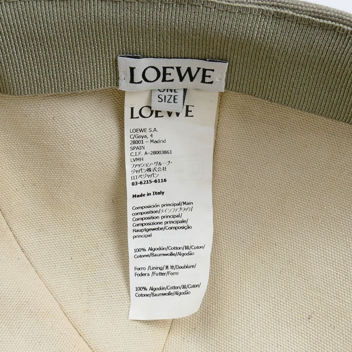 LOEWE ロエベ アナグラム キャップ グレー シェルグレー K820AA2X01 
ONESIZE ユニセックス【中古】【美品】