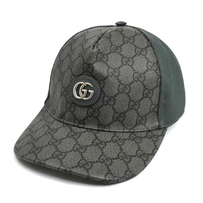 GUCCI グッチ GGスプリーム ベースボールキャップ キャップ グレー 733927 4HAXN 8761 L ユニセックス【中古】【美品】