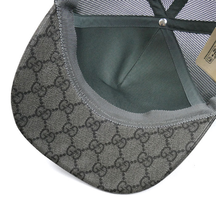 GUCCI グッチ GGスプリーム ベースボールキャップ キャップ グレー 733927 4HAXN 8761 L ユニセックス【中古】【美品】