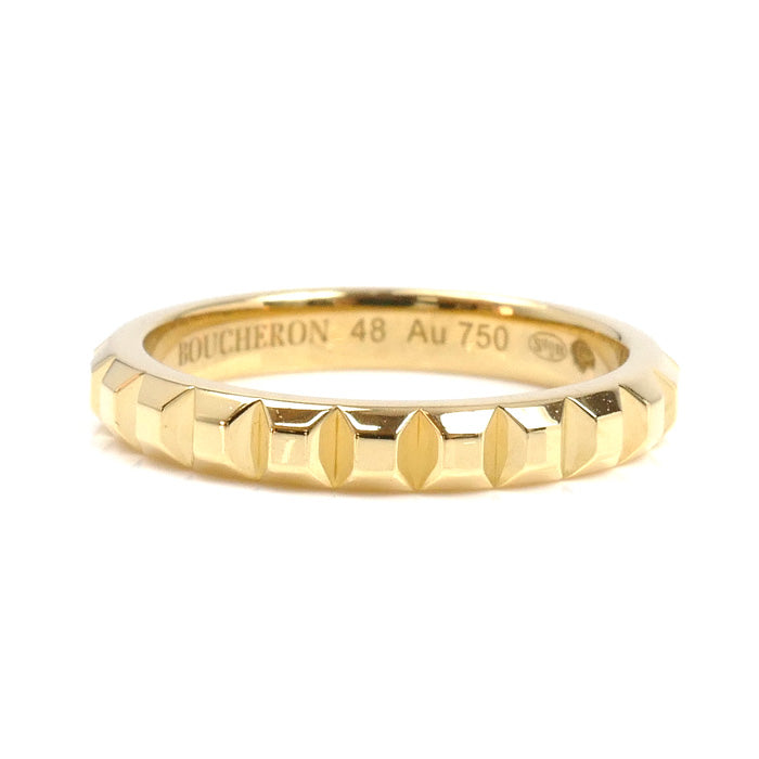 Boucheron ブシュロン K18YG イエローゴールド クルドパリ ミディアム リング・指輪 JAL00008 8号 48 3.3g レディース【中古】