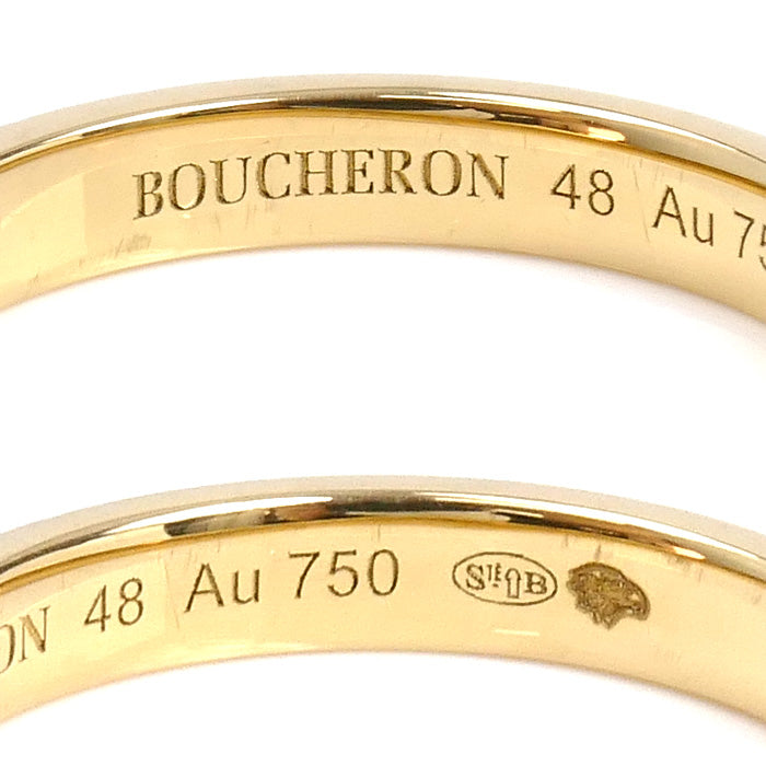 Boucheron ブシュロン K18YG イエローゴールド クルドパリ ミディアム リング・指輪 JAL00008 8号 48 3.3g レディース【中古】