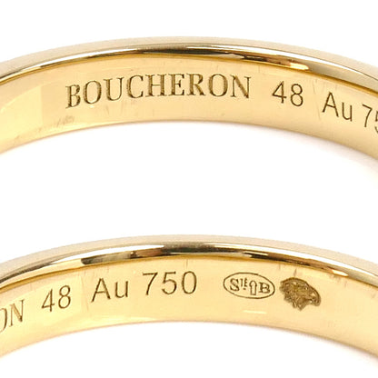 Boucheron ブシュロン K18YG イエローゴールド クルドパリ ミディアム リング・指輪 JAL00008 8号 48 3.3g レディース【中古】