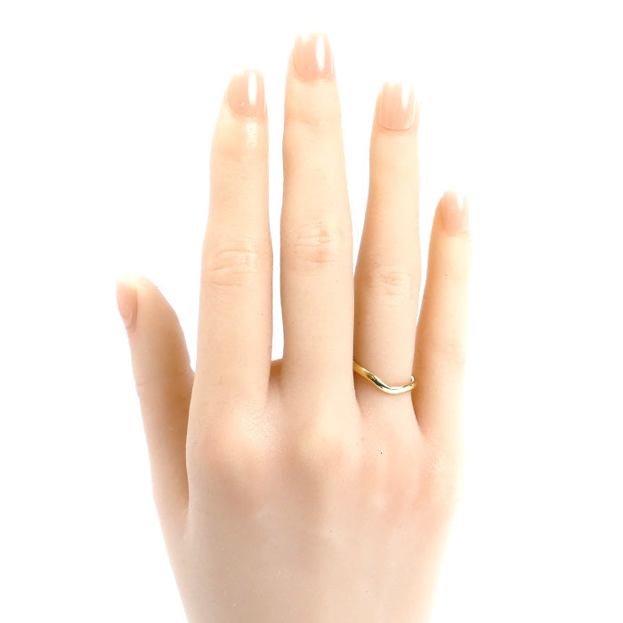 TIFFANY&Co. ティファニー K18YG イエローゴールド カーブドバンド リング リング・指輪 60016746 9号 2.2g レディース【中古】