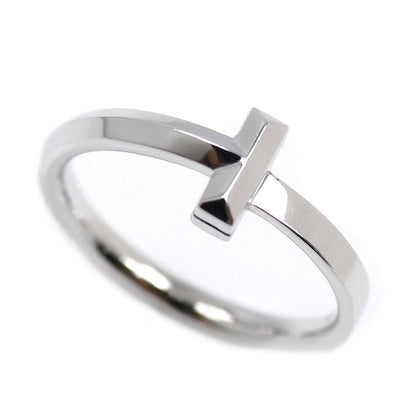 TIFFANY&Co. ティファニー K18WG ホワイトゴールド Tワン ナロー リング・指輪 69278280 17号 4.5g ユニセックス【中古】【美品】