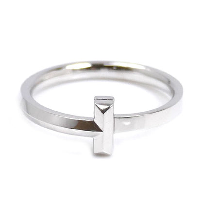 TIFFANY&Co. ティファニー K18WG ホワイトゴールド Tワン ナロー リング・指輪 69278280 17号 4.5g ユニセックス【中古】【美品】
