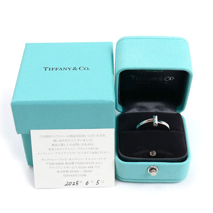TIFFANY&Co. ティファニー K18WG ホワイトゴールド Tワン ナロー リング・指輪 69278280 17号 4.5g ユニセックス【中古】【美品】