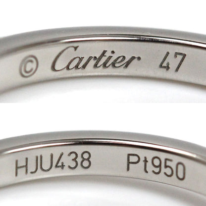 CARTIER カルティエ Pt950プラチナ バレリーナ カーブ ウェディング 3P ダイヤ リング・指輪 B4092947 ダイヤモンド 7号 47 2.9g レディース【中古】【美品】
