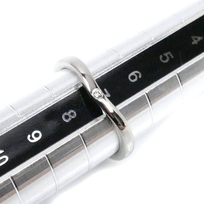 CARTIER カルティエ Pt950プラチナ バレリーナ カーブ ウェディング 3P ダイヤ リング・指輪 B4092947 ダイヤモンド 7号 47 2.9g レディース【中古】【美品】