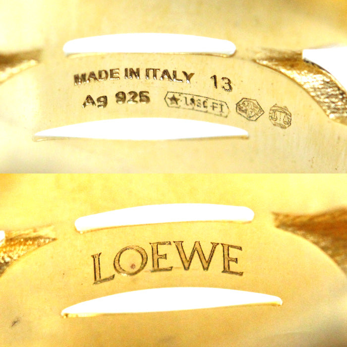 LOEWE ロエベ シルバー925 アナグラム シュバリエール リング・指輪 J821305X10 13号 13.1g レディース【中古】