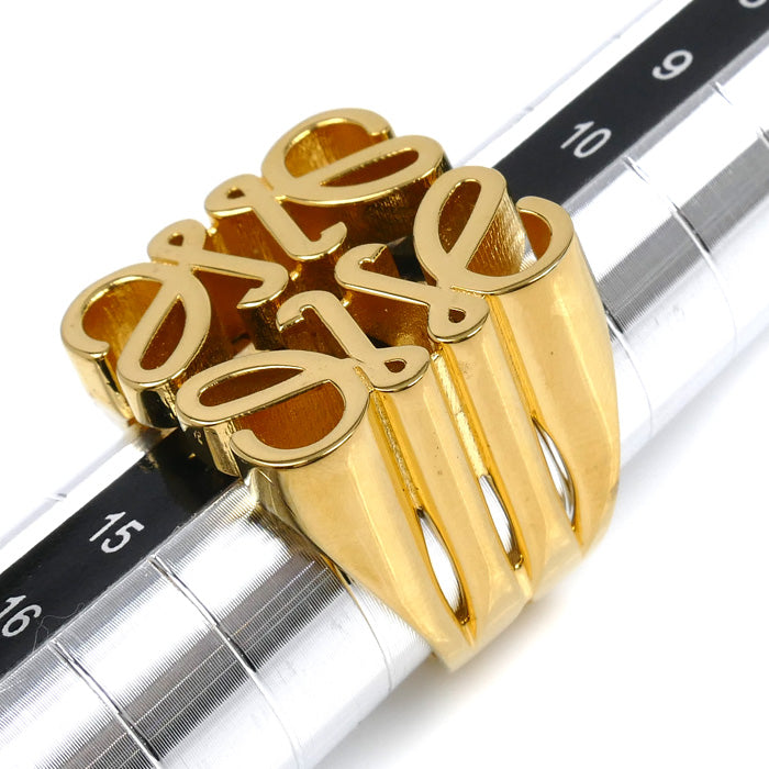 LOEWE ロエベ シルバー925 アナグラム シュバリエール リング・指輪 J821305X10 13号 13.1g レディース【中古】