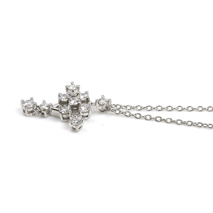 ROYAL ASSCHER Pt950プラチナ ネックレス ダイヤモンド0.30ct 3.7g ～45cm フリーチェーン レディース【中古】