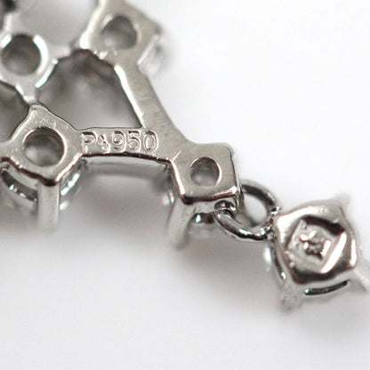 ROYAL ASSCHER Pt950プラチナ ネックレス ダイヤモンド0.30ct 3.7g ～45cm フリーチェーン レディース【中古】