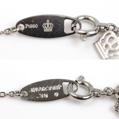 ROYAL ASSCHER Pt950プラチナ ネックレス ダイヤモンド0.30ct 3.7g ～45cm フリーチェーン レディース【中古】