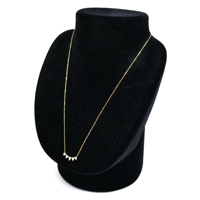 TASAKI タサキ K18YG イエローゴールド チャッティー プラント ネックレス ダイヤモンド0.34ct 2.6g ～44cm レディース【中古】