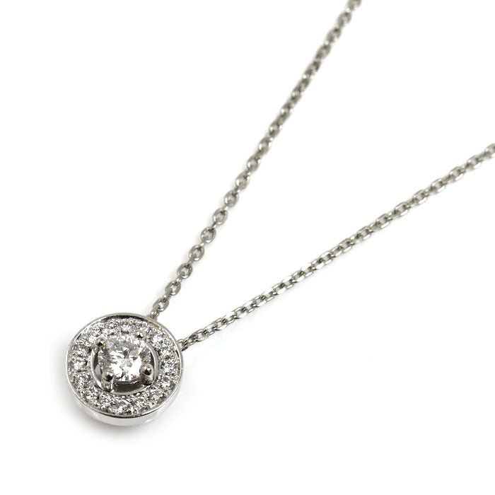Forevermark Pt900/850 センター オブ マイ ユニバース ネックレス ダイヤモンド0.14ct/0.05ct 3.7g ～45cm フリーチェーン レディース【中古】
