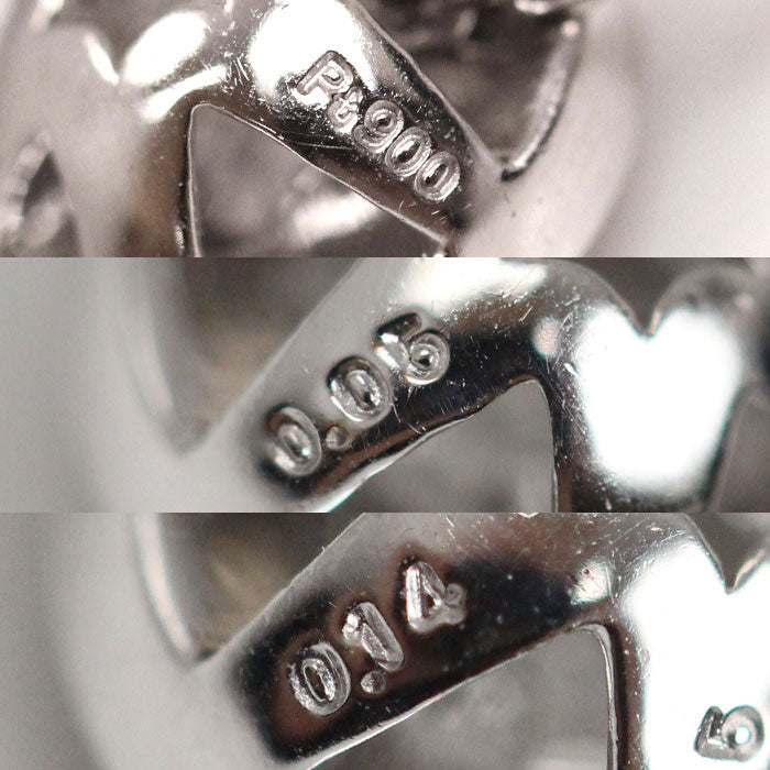 Forevermark Pt900/850 センター オブ マイ ユニバース ネックレス ダイヤモンド0.14ct/0.05ct 3.7g ～45cm フリーチェーン レディース【中古】