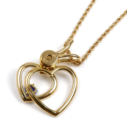 WALTHAM ウォルサム K18YG イエローゴールド スウィング ネックレス サファイア ダイヤモンド 11.1g 40cm レディース【中古】