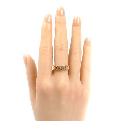 STAR JEWELRY スタージュエリー K18YG イエローゴールド MOON&SUN リング・指輪 2ZR1535 ダイヤモンド0.04ct 11.5号 3.2g レディース【中古】【美品】