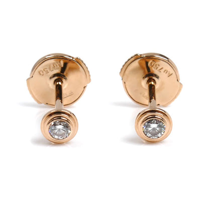 CARTIER カルティエ K18PG ピンクゴールド ダムール XS ピアス B8301214 ダイヤモンド 1.1g レディース【中古】【美品】