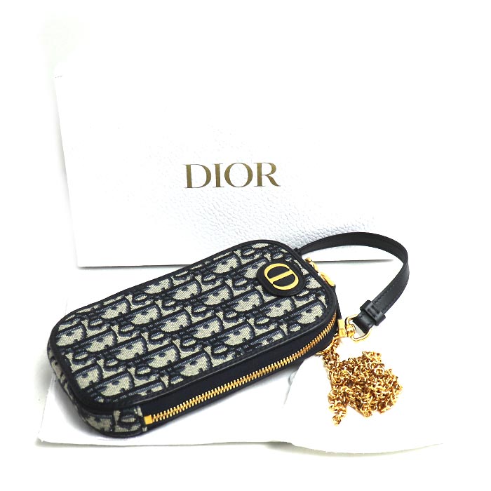 Dior ディオール 30モンテーニュ ポーチ ネイビー S2114UTZQ_M928 レディース【中古】【美品】