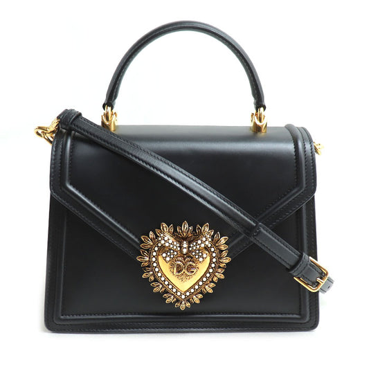 DOLCE&GABBANA ドルチェアンドガッバーナ ディヴォーション 2Wayショルダーバッグ ブラック BB6727AV8931 レディース【中古】