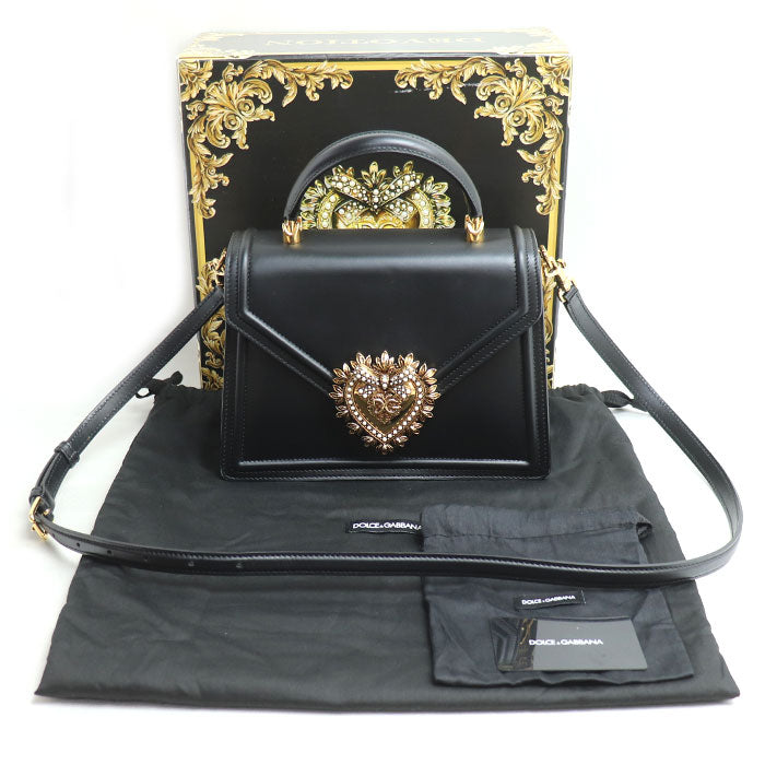 DOLCE&GABBANA ドルチェアンドガッバーナ ディヴォーション 2Wayショルダーバッグ ブラック BB6727AV8931 レディース【中古】