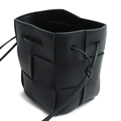 BOTTEGAVENETA ボッテガヴェネタ マキシ イントレチャート カセット ミニ ショルダーバッグ ブラック 680217 レディース【中古】