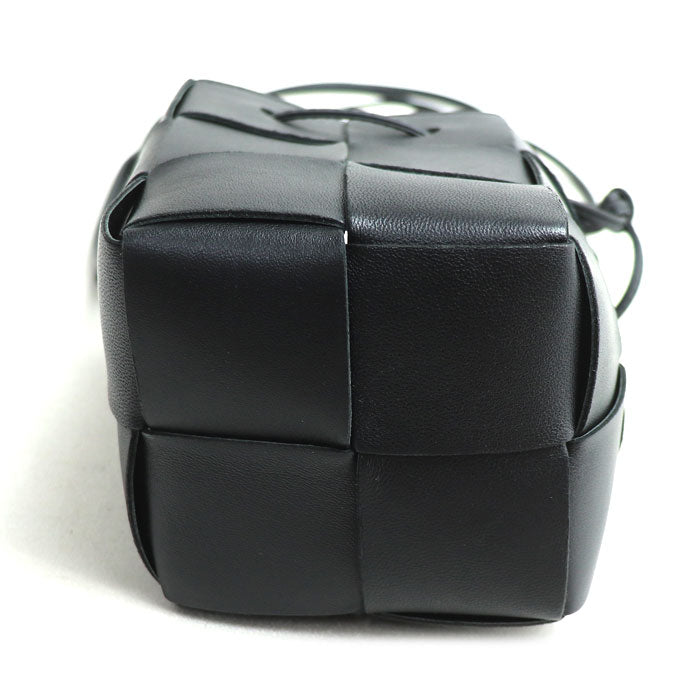 BOTTEGAVENETA ボッテガヴェネタ マキシ イントレチャート カセット ミニ ショルダーバッグ ブラック 680217 レディース【中古】