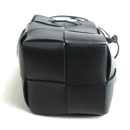 BOTTEGAVENETA ボッテガヴェネタ マキシ イントレチャート カセット ミニ ショルダーバッグ ブラック 680217 レディース【中古】