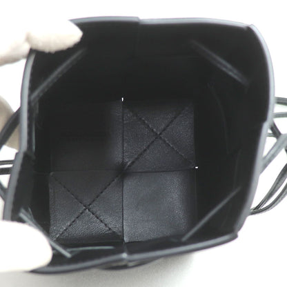 BOTTEGAVENETA ボッテガヴェネタ マキシ イントレチャート カセット ミニ ショルダーバッグ ブラック 680217 レディース【中古】