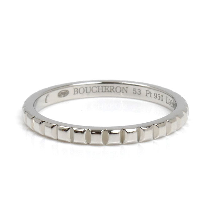 Boucheron ブシュロン Pt950プラチナ クルドパリ スモール リング・指輪 JAL01160 12.5号 53 3.0g レディース【中古】【美品】