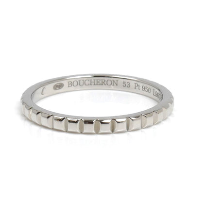 Boucheron ブシュロン Pt950プラチナ クルドパリ スモール リング・指輪 JAL01160 12.5号 53 3.0g レディース【中古】【美品】