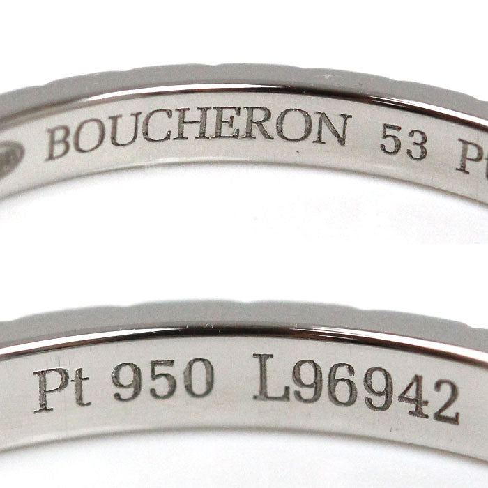Boucheron ブシュロン Pt950プラチナ クルドパリ スモール リング・指輪 JAL01160 12.5号 53 3.0g レディース【中古】【美品】