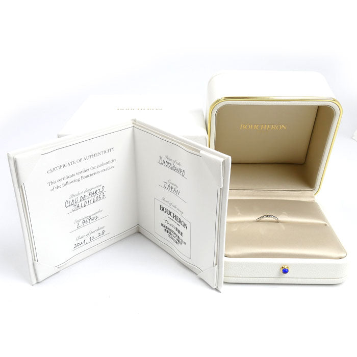 Boucheron ブシュロン Pt950プラチナ クルドパリ スモール リング・指輪 JAL01160 12.5号 53 3.0g レディース【中古】【美品】