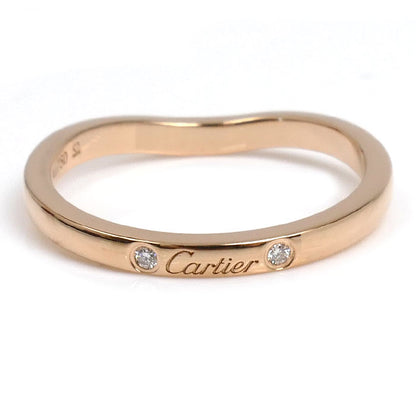 CARTIER カルティエ K18PG ピンクゴールド バレリーナ カーブ ウェディング 3P ダイヤ リング・指輪 B4098651 ダイヤモンド 11号 51 2.2g レディース【中古】【美品】