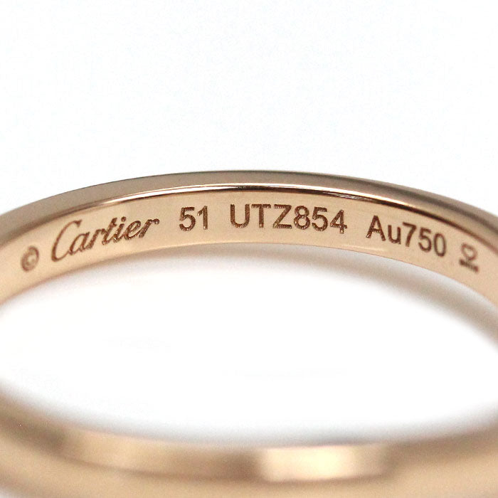 CARTIER カルティエ K18PG ピンクゴールド バレリーナ カーブ ウェディング 3P ダイヤ リング・指輪 B4098651 ダイヤモンド 11号 51 2.2g レディース【中古】【美品】