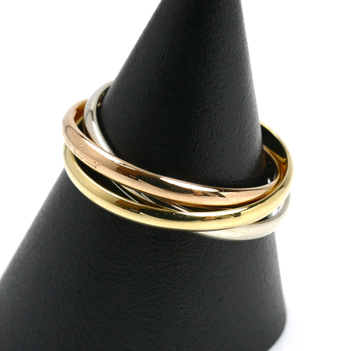 CARTIER カルティエ K18YG/PG/WG トリニティ XS les must de Cartier リング・指輪 14号 54 3.6g レディース【中古】【美品】